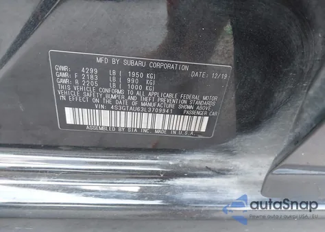 2020 Subaru Impreza Limited 5-Door from USA, damaged, VIN 4S3GTAU63L3709941